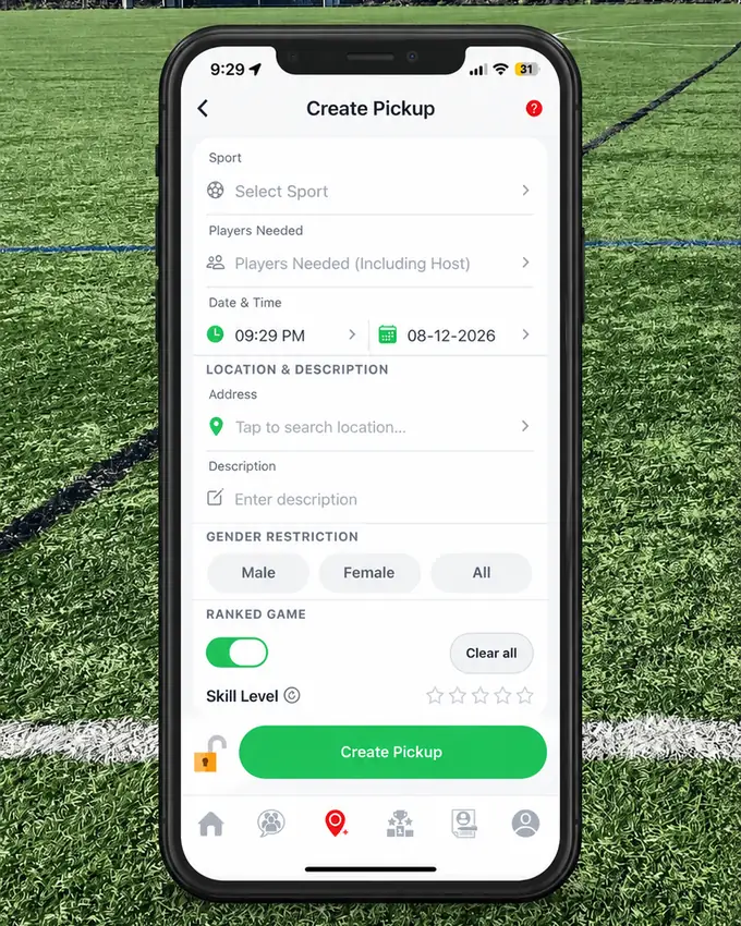 Create a game and fill your roster
